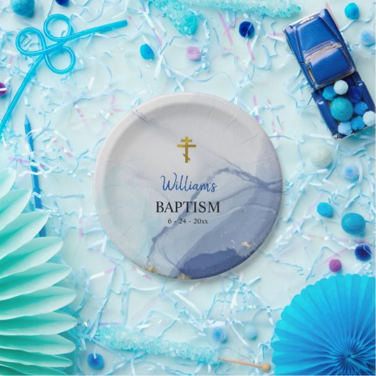 生活水正統派キリスト教バプテスマの河川 ペーパープレート (パーティー)