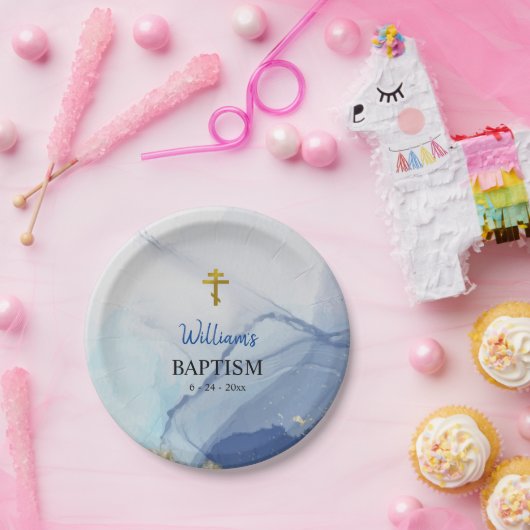 生活水正統派キリスト教バプテスマの河川 ペーパープレート (パーティー)