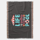 生活泳ぐ人はプールの方が良い スローブランケット (正面縦)