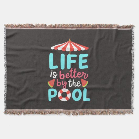 生活泳ぐ人はプールの方が良い スローブランケット (正面)