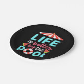 生活泳ぐ人はプールの方が良い ペーパープレート (アングル)