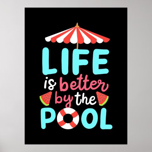 生活泳ぐ人はプールの方が良い ポスター (正面)