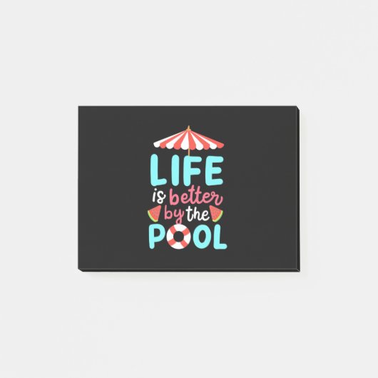 生活泳ぐ人はプールの方が良い ポストイット (正面)