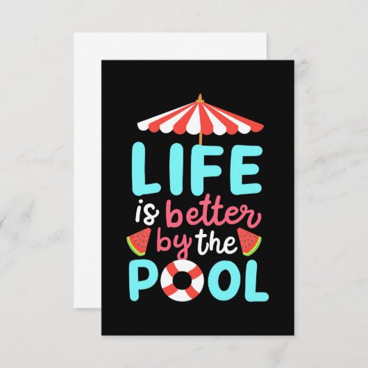 生活泳ぐ人はプールの方が良い 出欠カード (正面/裏面)