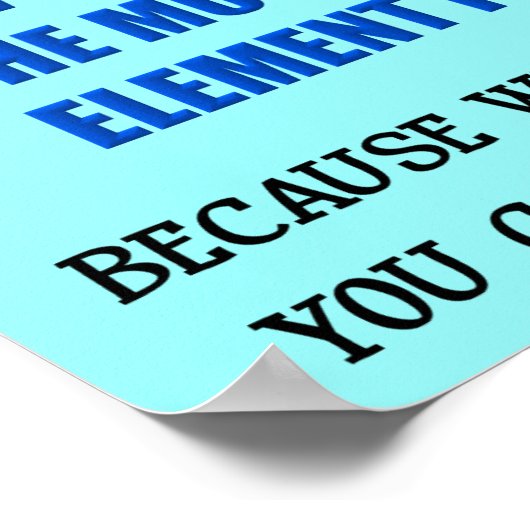 生活用コーヒーポスターサインにおもしろい必須の水 ポスター (角)