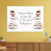 生活禅の石のスローガン キャンバスプリント (インサイチュ (リビング))