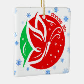 生活移植患者クリスマスを寄付する セラミックオーナメント (右)