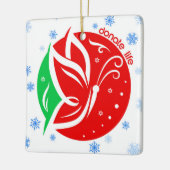生活移植患者クリスマスを寄付する セラミックオーナメント (左)