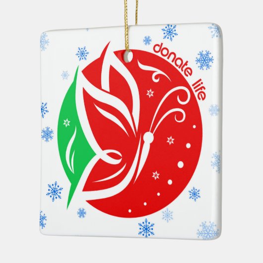 生活移植患者クリスマスを寄付する セラミックオーナメント (左)