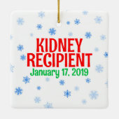 生活移植患者クリスマスを寄付する セラミックオーナメント (裏面)