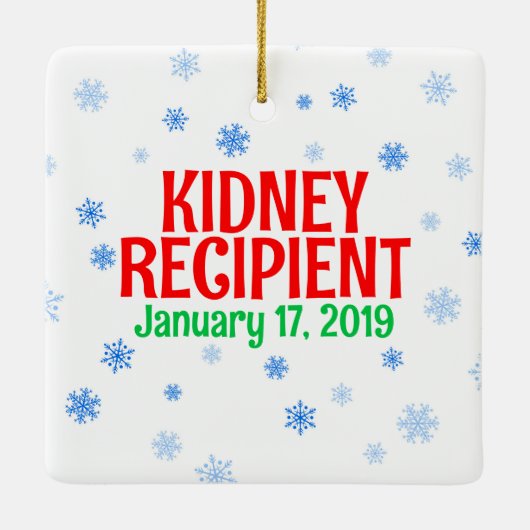 生活移植患者クリスマスを寄付する セラミックオーナメント (裏面)