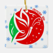 生活移植患者クリスマスを寄付する セラミックオーナメント (正面)