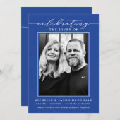 生活葬エレガント業の二重お祝い 招待状 (正面/裏面)