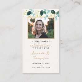 生活葬式お祝いカードの帰郷祈りの言葉 名刺