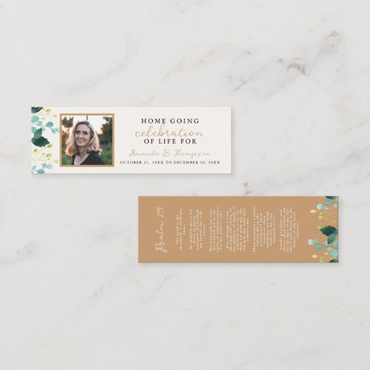 生活葬式しおりホームお祝い スキニー名刺 (正面/裏面)