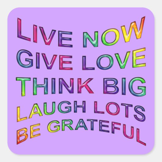 生活規則 スクエアシール (正面)