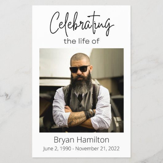 生活計シンプル算費の葬儀お祝い チラシ (正面)