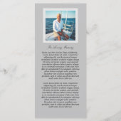 生活計画シンプルのお祝い プログラム (裏面)