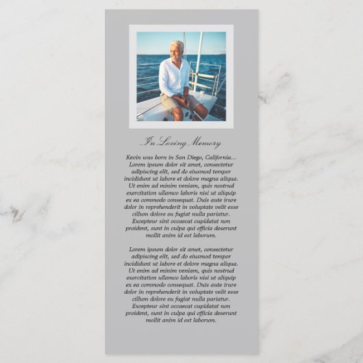 生活計画シンプルのお祝い プログラム (裏面)