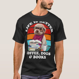 生活費はコーヒー犬に比べて好おもしろいい Tシャツ