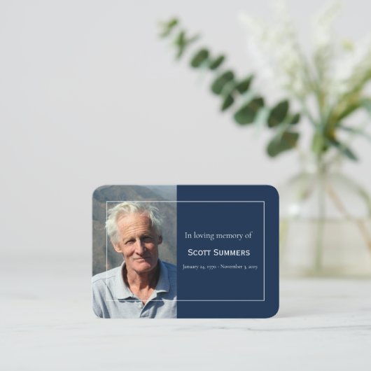 生涯お祝い写真葬儀 名刺 (スタンド正面)