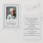 生涯お祝い写真葬儀 名刺 (正面/裏面)