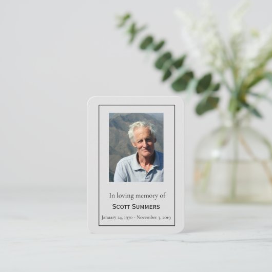 生涯お祝い写真葬儀 名刺 (スタンド正面)