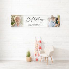 生涯お祝い2写真式葬儀またはメモリアル 横断幕