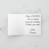 生涯で最後のキャードです。 カード (内部)