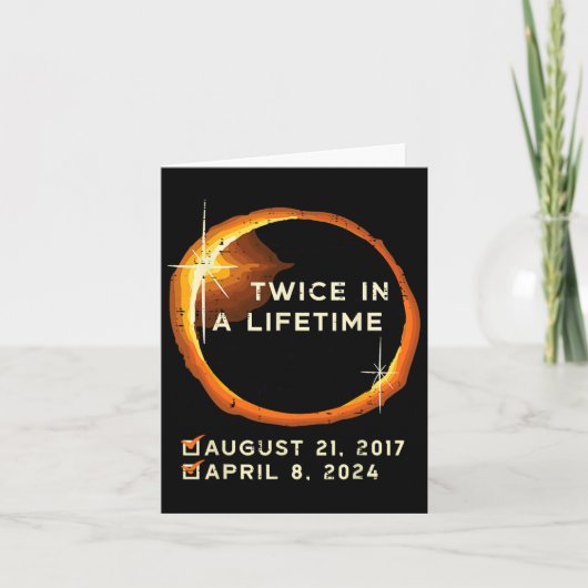 生涯に2回の太陽のEclipse 2024男性W カード (正面)