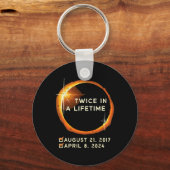 生涯に2回の太陽のEclipse 2024男性W キーホルダー (正面)
