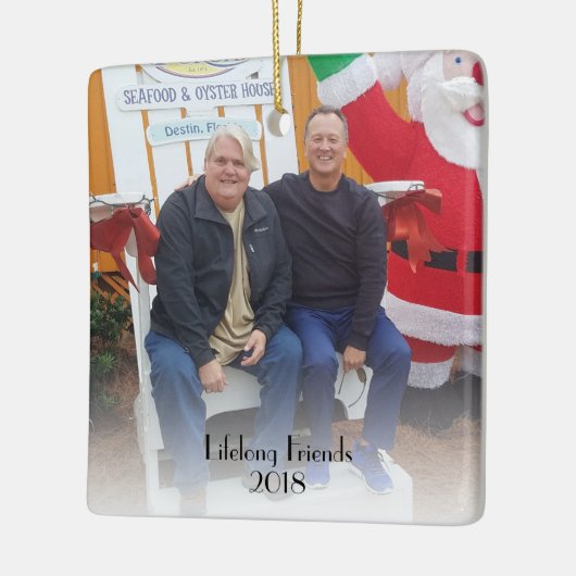 生涯の友2の写真は2年クリスマス2味方しました セラミックオーナメント (左)