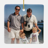 生涯の友2の写真は2年クリスマス2味方しました セラミックオーナメント (裏面)