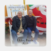 生涯の友2の写真は2年クリスマス2味方しました セラミックオーナメント (正面)