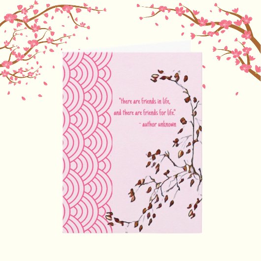 生涯の友 日本風景デザインのグリーティングカード カード