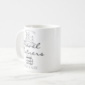生涯の旅のパートナー 夫婦 コーヒーマグカップ (正面左)