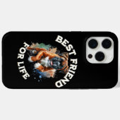 生涯の最高の友達 ボクサー犬 Case-Mate iPhoneケース (裏面 (横))