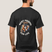 生涯の最高の友 ボクサー犬 Tシャツ (裏面)