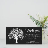 生涯の木の葬儀の白黒 サンキューカード (スタンド正面)