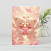 生涯の約束:ドリーミー・テディ・ベア結婚ズ・インビタ 招待状 (スタンド正面)