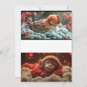 生涯の約束:ドリーミー・テディ・ベア結婚ズ・インビタ 招待状 (裏面)