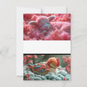 生涯の約束:ドリーミー・テディ・ベア結婚ズ・インビタ 招待状 (裏面)