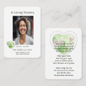 生涯キリスト教ハミングバードの記念お祝い 名刺 (正面/裏面)