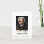 生涯クロスお祝いプログラムの記念金ゴールド サンキューカード (正面)