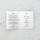 生涯クロスお祝いプログラムの記念金ゴールド サンキューカード (内部)