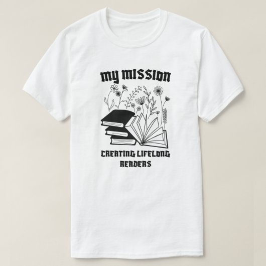 生涯リーダーを作成する英語先生 おもしろい Tシャツ (デザイン正面)