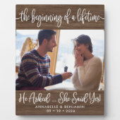 生涯写真婚約の始まり フォトプラーク (正面)