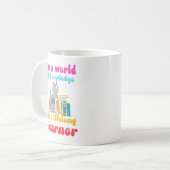 生涯学習する人 コーヒーマグカップ (正面左)