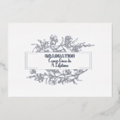 生涯来的なフォイルの出現で卒業すること 箔招待状 (正面)