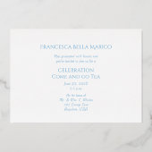 生涯来的なフォイルの出現で卒業すること 箔招待状 (裏面)